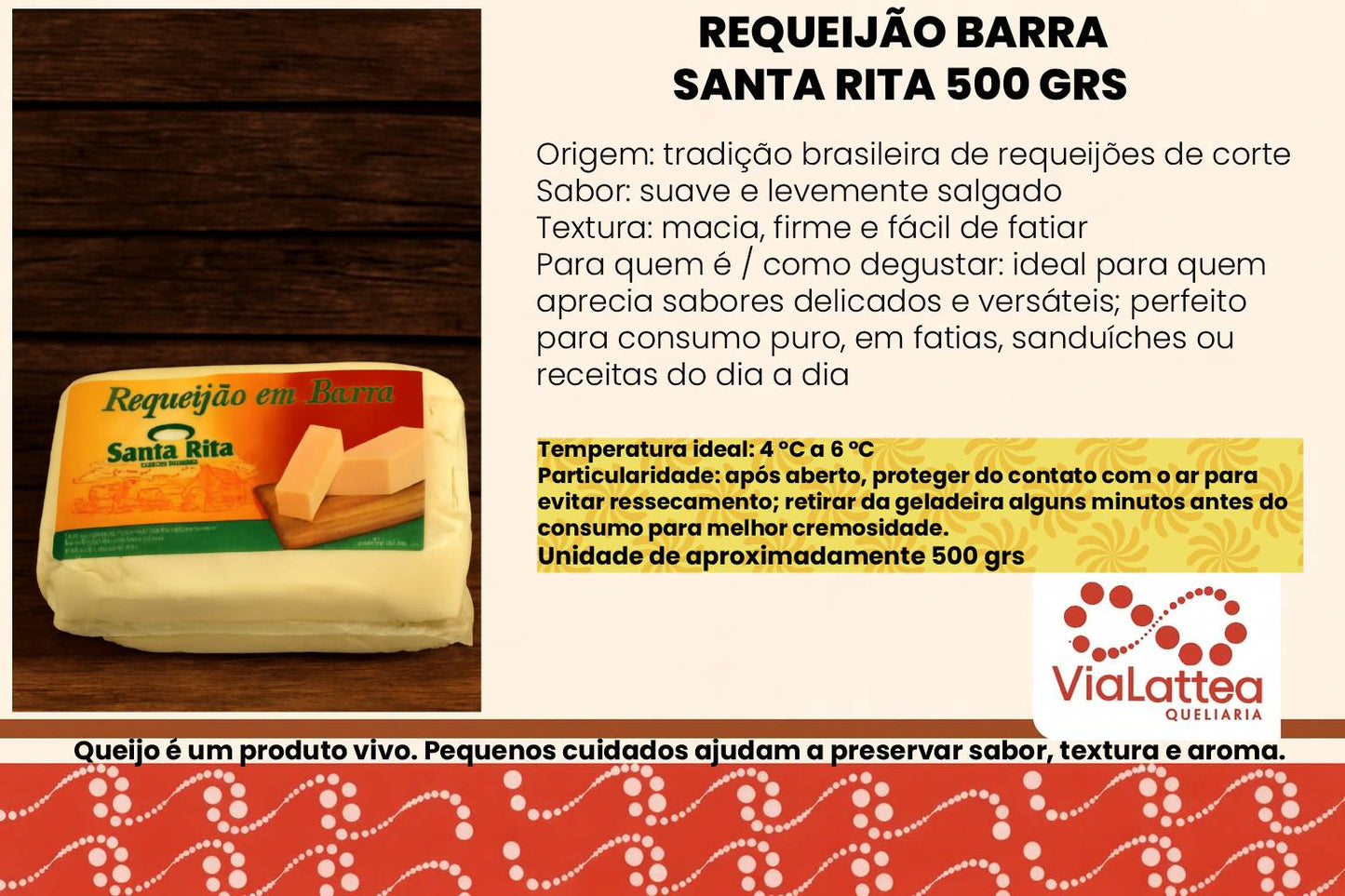 Requeijão Barra Santa Rita 500 grs