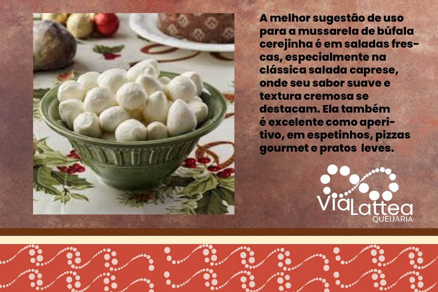 Mussarela de Bufula Cereja 500 grs