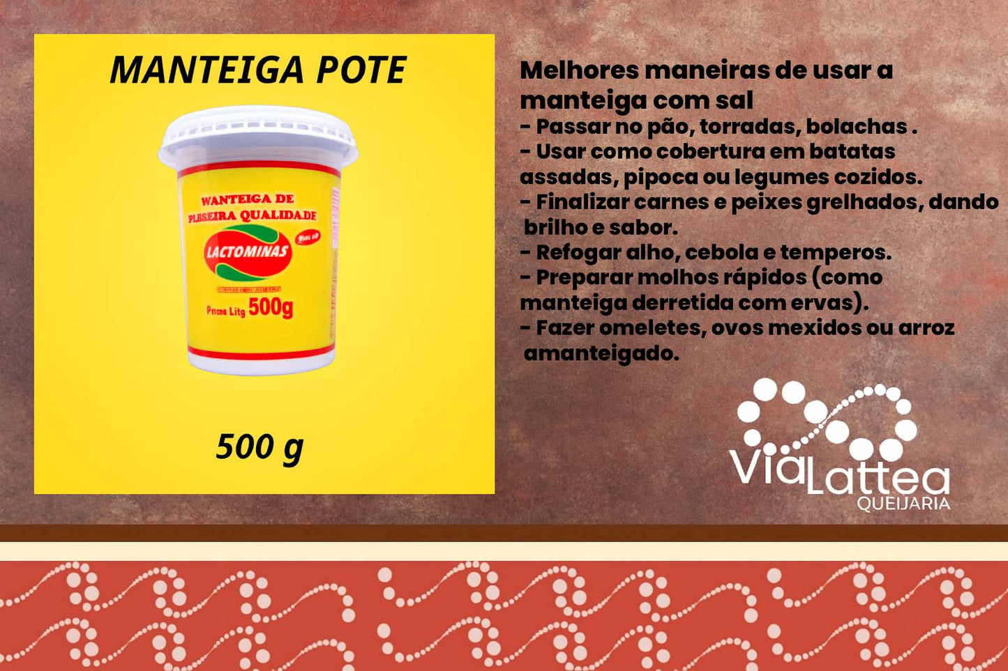 Manteiga Pote Lactominas 500 grs