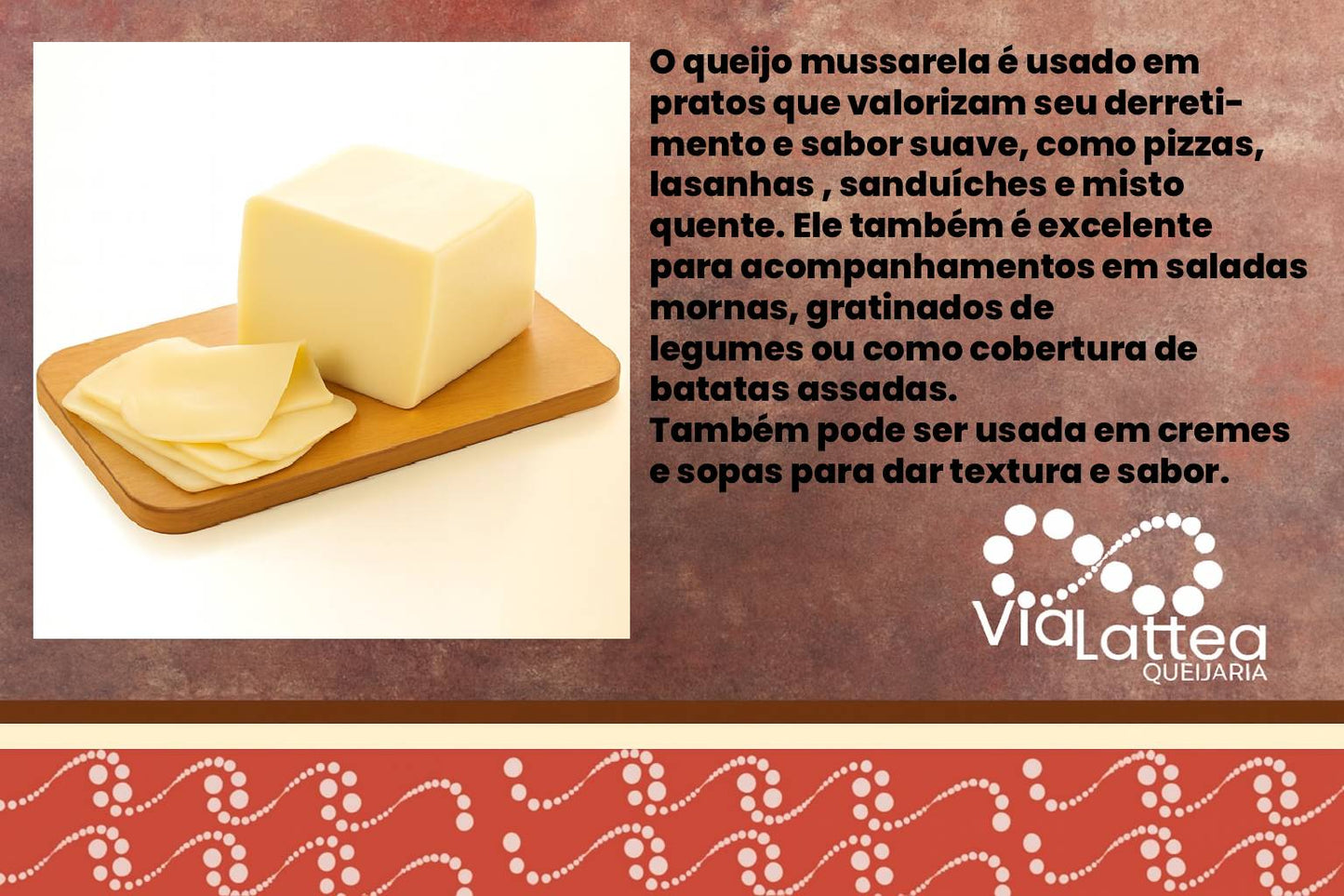 Queijo Mussarela Barrinha Santa Rita