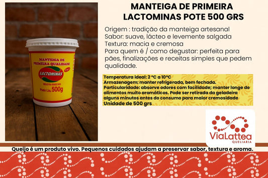 Manteiga Pote Lactominas 500 grs