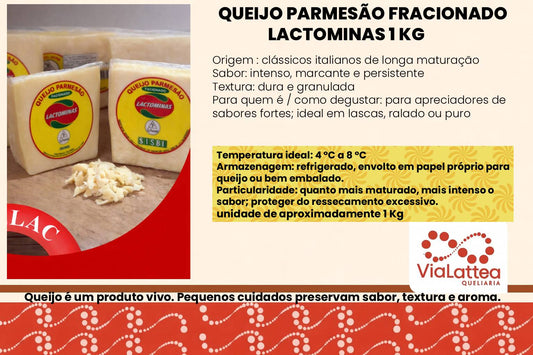 Queijo Parmesão Fracionado Lactominas 1 kg