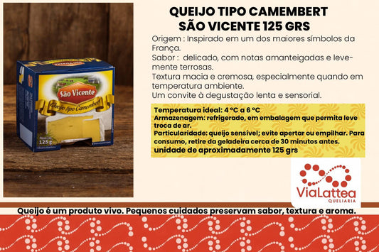 Queijo Tipo Camembert São Vicente 125 grs