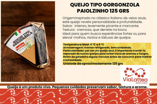 Queijo Tipo Gorgonzola Paiolzinho 125 grs