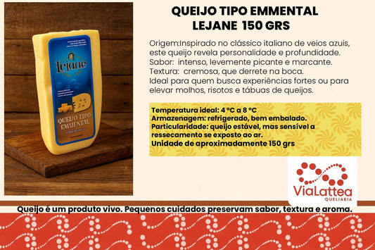 Queijo Tipo Emmenthal Lejane 150 grs
