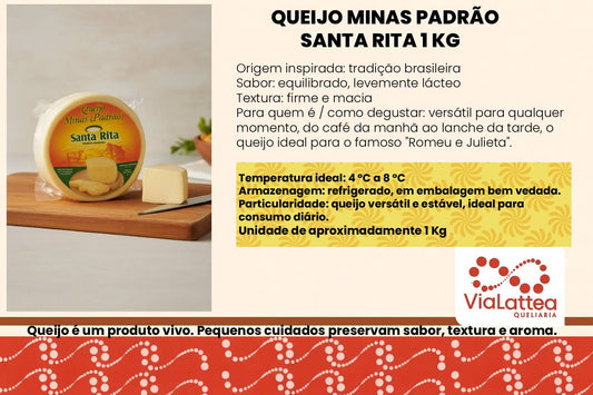 Queijo Minas Padrão Santa Rita 1 kg