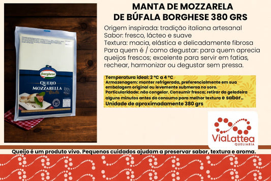 Manta Mozzarela de Bufala Borghese 380 grs