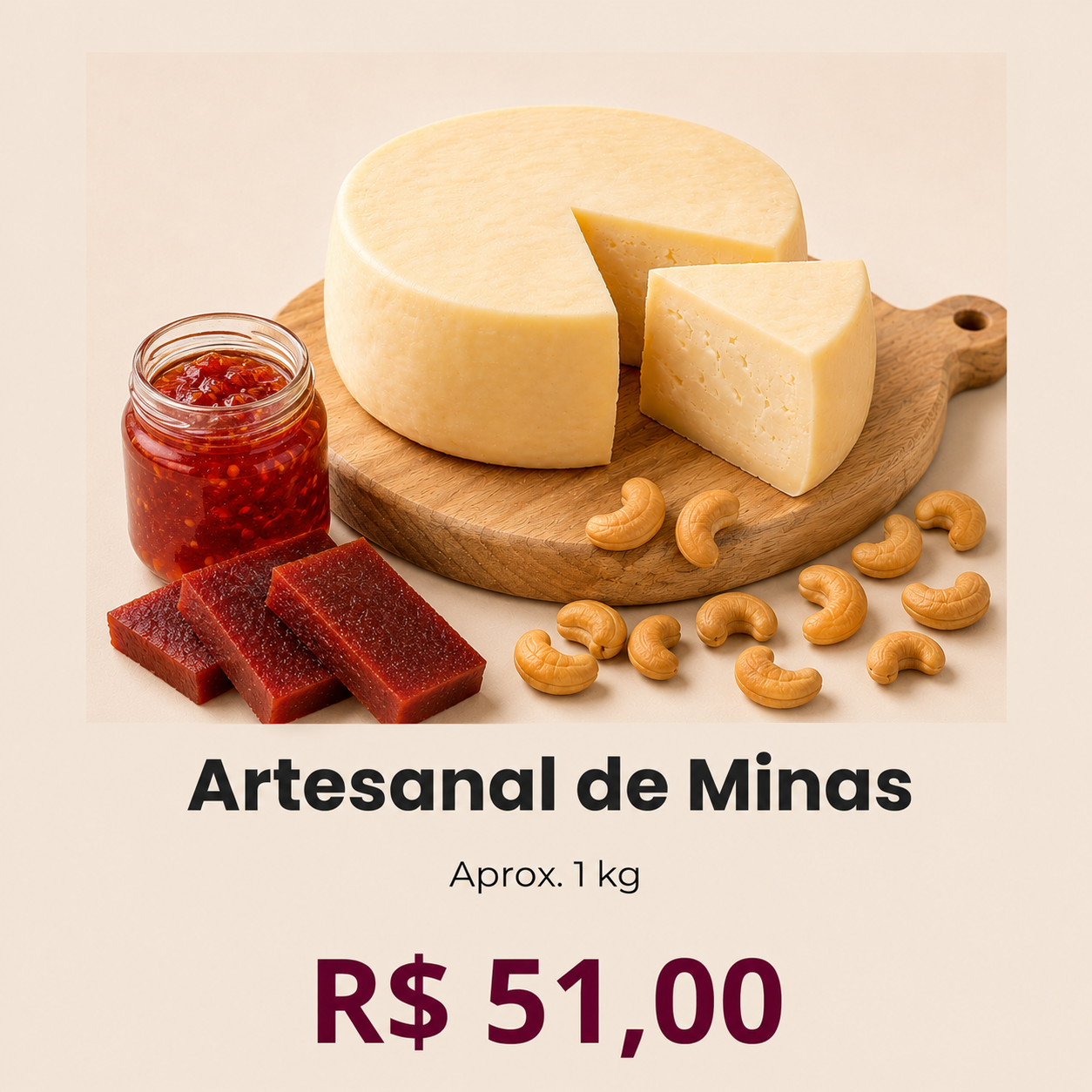 Queijo Minas Artesanal Perobas 1 kg