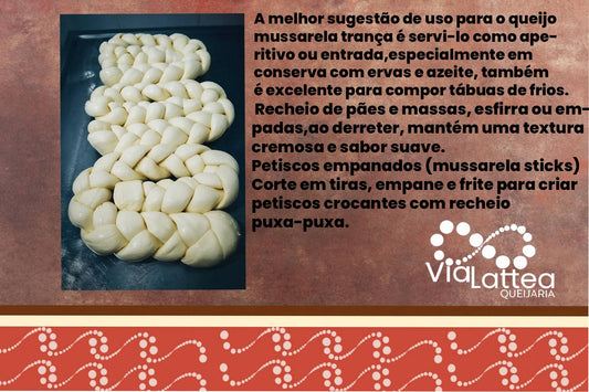 Queijo Mussarela Trançinha Santa Rita